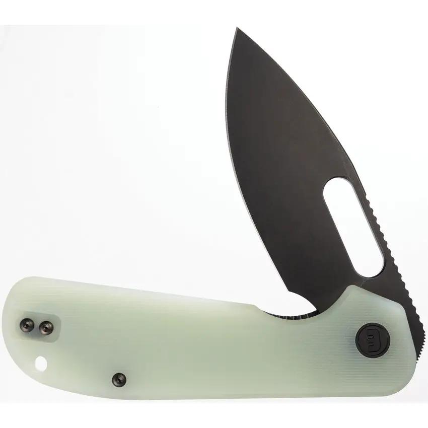Eutektik EFD Linerlock Jade G10 - Blackwash Blade 3.5 Inch 14C28N Sandvik Steel Lanyard Hole by Eutektik