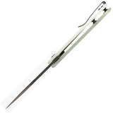 Eutektik EFD Linerlock Jade G10 - Blackwash Blade 3.5 Inch 14C28N Sandvik Steel Lanyard Hole by Eutektik