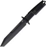 Extrema Ratio Fulcrum EI Black Tactical Knife N690 Blade Partial Serration Extended Tang MOLLE Sheath Professionals by Extrema Ratio