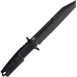 Extrema Ratio Fulcrum EI Black Tactical Knife N690 Blade Partial Serration Extended Tang MOLLE Sheath Professionals by Extrema Ratio