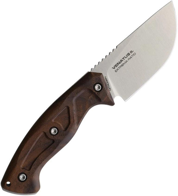 Extrema Ratio Venatus Fixed Blade Knife Satin Blade Walnut Handle Full Tang Nitrogen Steel For Outdoor Survivalists by Extrema Ratio