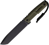 Extrema Ratio Tuscan Fixed Blade Knife Green G10 N690 Tanto Full Tang 6.5 Inch For Outdoorsmen With MOLLE Sheath by Extrema Ratio