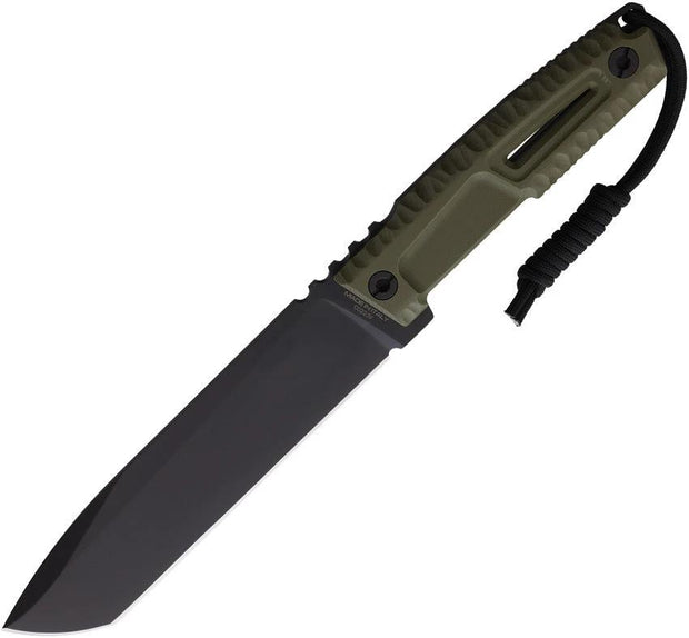 Extrema Ratio Tuscan Fixed Blade Knife Green G10 N690 Tanto Full Tang 6.5 Inch For Outdoorsmen With MOLLE Sheath by Extrema Ratio