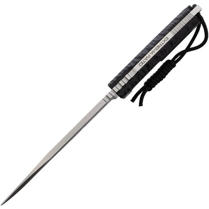 Extrema Ratio Tuscan Fixed Blade Knife For Outdoorsmen With 6.5in Satin N690 Tanto Blade Black G10 Handle Full Tang by Extrema Ratio