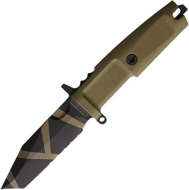 Extrema Ratio Fulcrum C Tactical Knife Desert Finish N690 Blade Full Tang Glass Breaker For Military And Tactical Use by Extrema Ratio
