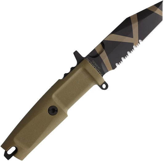 Extrema Ratio Fulcrum C Tactical Knife Desert Finish N690 Blade Full Tang Glass Breaker For Military And Tactical Use by Extrema Ratio