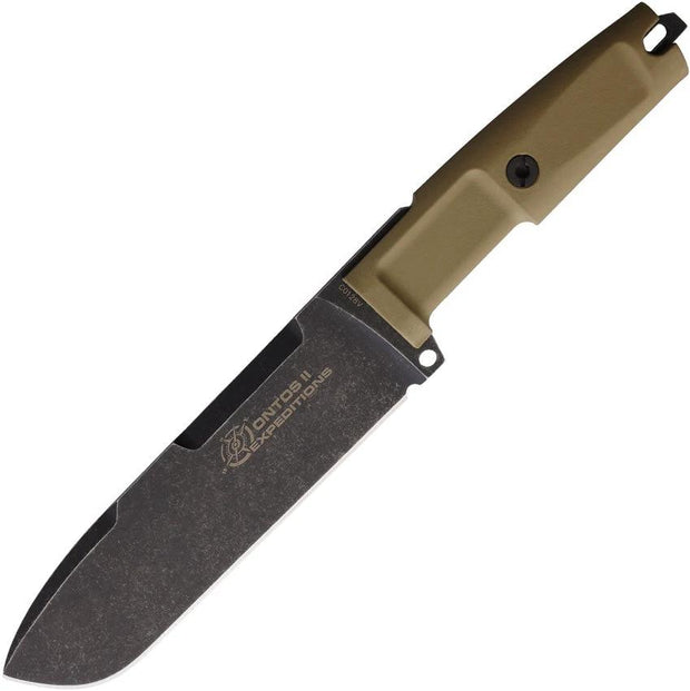 Extrema Ratio Ontos 2 Fixed Blade Knife Tactical Paracord Filament Sheath With Dark Stone Finish Full Tang Tan Forprene by Extrema Ratio