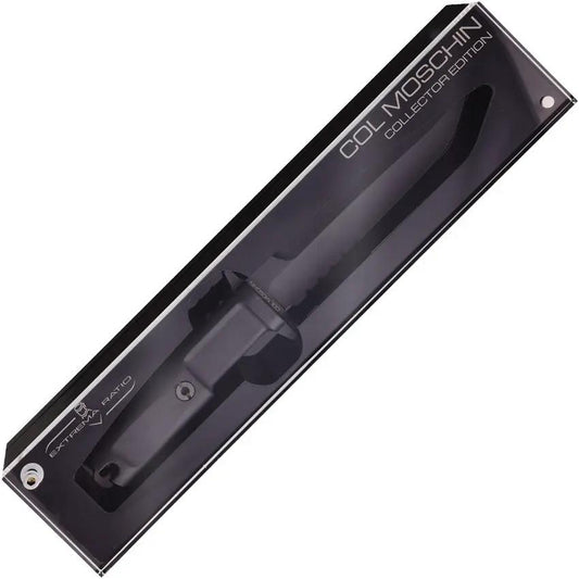 Extrema Ratio Col Moschin Black Collector Edition Knife 11.5 Inch 6.25 Inch N690 Blade With Display Stand Collectors by Extrema Ratio