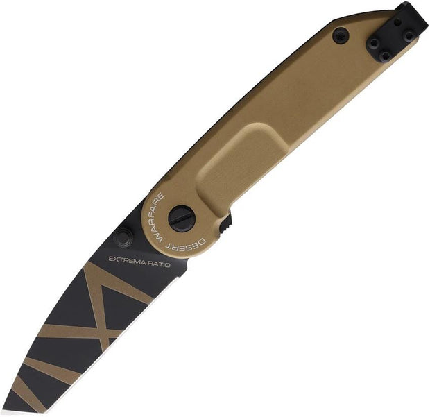 Extrema Ratio BF1 Linerlock Desert Warfare Knife With Bohler N690 Blade And Desert Tan Handle For Tactical Enthusiasts by Extrema Ratio