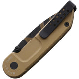Extrema Ratio BF1 Linerlock Desert Warfare Knife With Bohler N690 Blade And Desert Tan Handle For Tactical Enthusiasts by Extrema Ratio