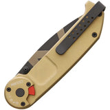 Extrema Ratio BF2 Desert Warfare Knife 5 Inch Closed N690 Tanto Tan Handle Laser Engraved Blade Tactical EDC by Extrema Ratio