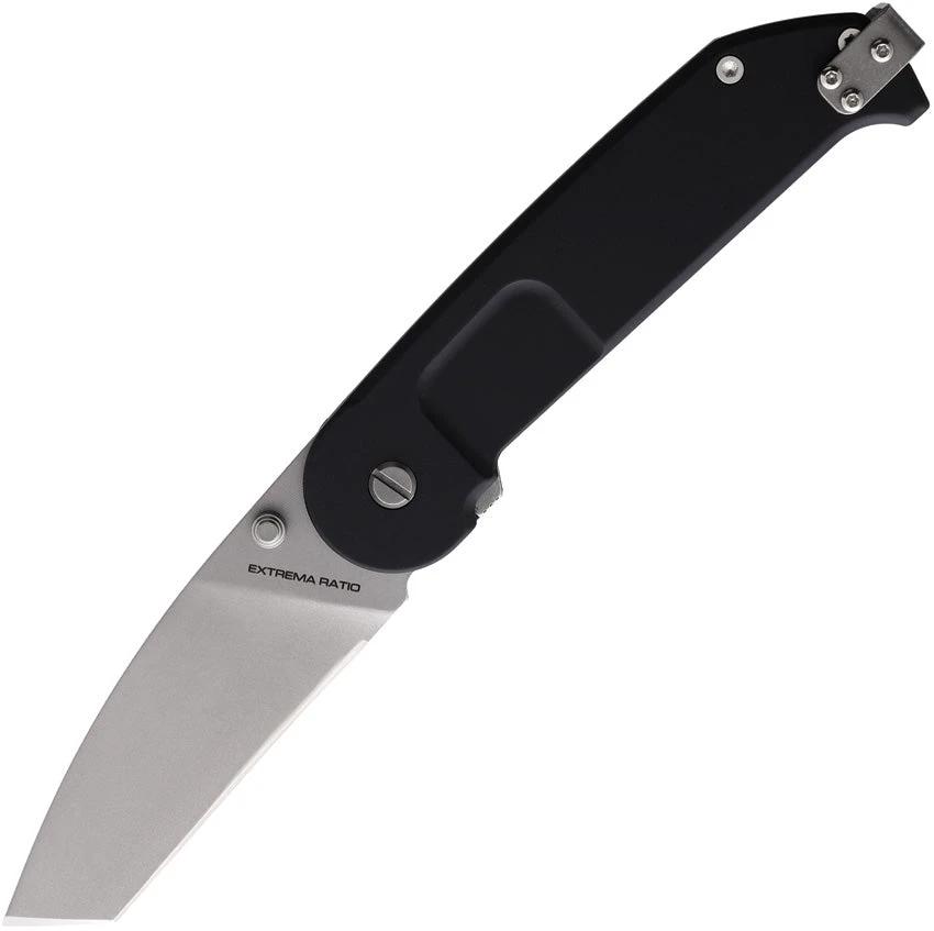 Extrema Ratio BF2 CT Linerlock Folding Knife 3.25in N690 Tanto Stonewashed Blade Black Aluminum Handle for Tactical Fans by Extrema Ratio