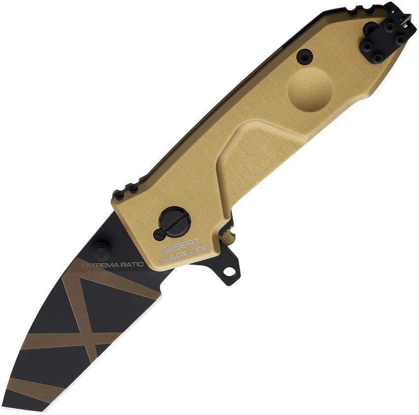 Extrema Ratio MF0 T Linerlock Desert Tactical Knife Bohler N690 Tanto Blade Extended Tang Glass Breaker For Pros by Extrema Ratio
