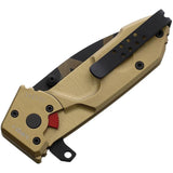 Extrema Ratio MF0 T Linerlock Desert Tactical Knife Bohler N690 Tanto Blade Extended Tang Glass Breaker For Pros by Extrema Ratio