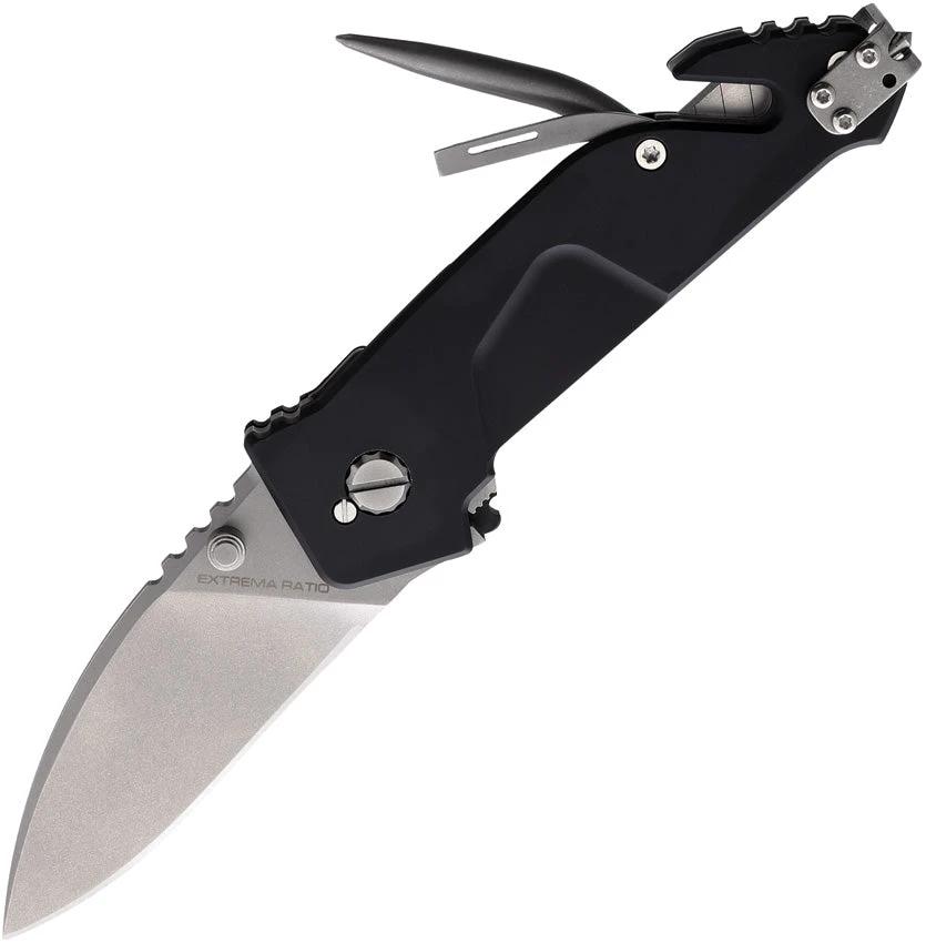 Extrema Ratio T911 Linerlock Knife Black Anodized Aluminum Handle Glass Breaker Marlin Spike EDC by Extrema Ratio