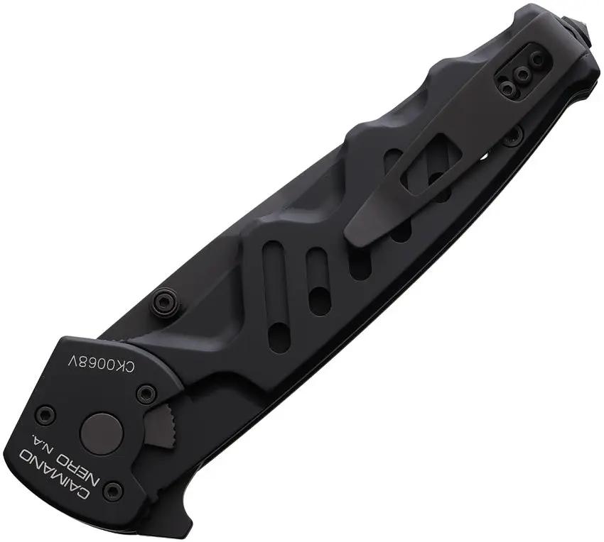 Extrema Ratio Caimano Nero Linerlock Knife With 3.63in Black Blade Breaker Aluminum Handle For Tactical EDC Enthusiasts by Extrema Ratio