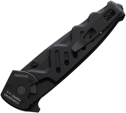 Extrema Ratio Caimano Nero Linerlock Knife With 3.63in Black Blade Breaker Aluminum Handle For Tactical EDC Enthusiasts by Extrema Ratio