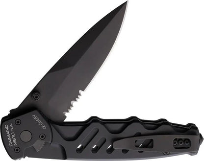 Extrema Ratio Caimano Nero Linerlock Knife With 3.63in Black Blade Breaker Aluminum Handle For Tactical EDC Enthusiasts by Extrema Ratio
