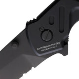 Extrema Ratio Caimano Nero Linerlock Knife With 3.63in Black Blade Breaker Aluminum Handle For Tactical EDC Enthusiasts by Extrema Ratio