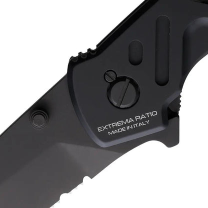 Extrema Ratio Caimano Nero Linerlock Knife With 3.63in Black Blade Breaker Aluminum Handle For Tactical EDC Enthusiasts by Extrema Ratio