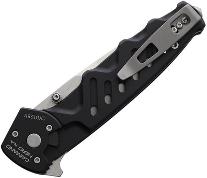 Extrema Ratio Caimano Nero NA Linerlock Knife With Bohler N690 Satin Blade Glass Breaker Pocket Clip Tactical by Extrema Ratio