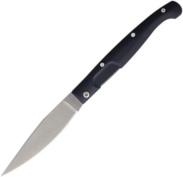 Extrema Ratio Resolza Folding Knife For Tactical EDC N690 Stonewashed Blade Black Aluminum Handle by Extrema Ratio