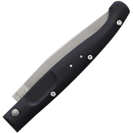 Extrema Ratio Resolza Folding Knife For Tactical EDC N690 Stonewashed Blade Black Aluminum Handle by Extrema Ratio