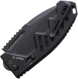 Extrema Ratio RAO C Crossbar Lock Knife Black Anodized Aluminum Handle EDC Tactical Drop Point N690 by Extrema Ratio