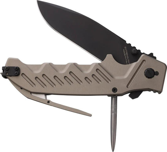 Extrema Ratio Glauca G1 Linerlock Knife N690 Stainless Drop Point With Glass Breaker For Tactical Pros by Extrema Ratio