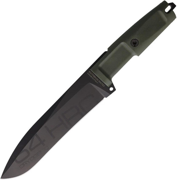 Extrema Ratio Dobermann IV S600 Tactical Knife Full Tang Bohler S600 Blade Green Forprene Handle MOLLE Sheath Pros by Extrema Ratio
