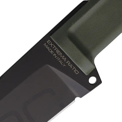 Extrema Ratio Dobermann IV S600 Tactical Knife Full Tang Bohler S600 Blade Green Forprene Handle MOLLE Sheath Pros by Extrema Ratio