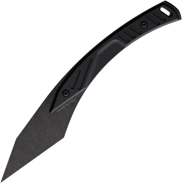 Extrema Ratio Kiri Fixed Blade Knife 2.38in N690 Dark Stone Finish Full Tang For Tactical Outdoorsmen With Neck Sheath by Extrema Ratio