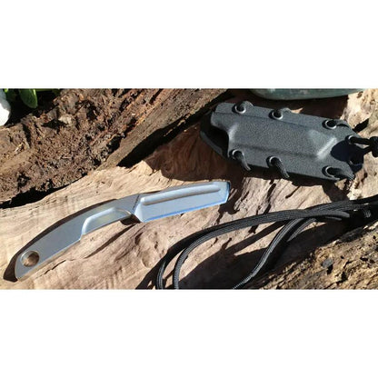 Extrema Ratio NK3 Neck Knife Stonewash 2.75in Tanto N690 With Kydex Sheath Lanyard Hole Italian Made by Extrema Ratio