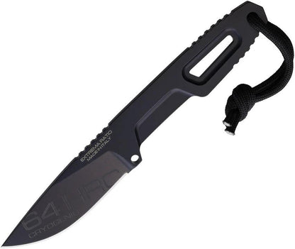 Extrema Ratio Satre Neck Knife S600 Bohler Steel One Piece EXP Dark Finish With Kydex Neck Sheath For Tactical EDC by Extrema Ratio