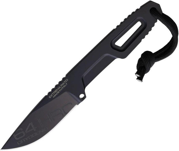Extrema Ratio Satre Neck Knife S600 Bohler Steel One Piece EXP Dark Finish With Kydex Neck Sheath For Tactical EDC by Extrema Ratio