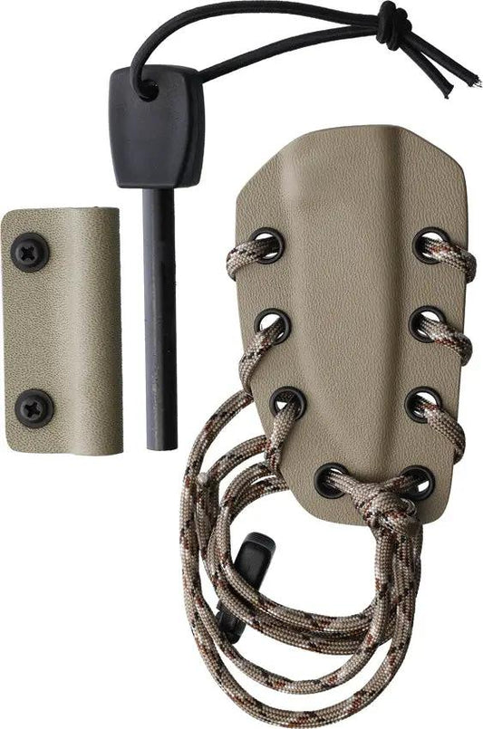 Extrema Ratio Satre Neck Knife Survival Ready For Outdoor Enthusiasts N690 One Piece Construction With Ferro Rod by Extrema Ratio