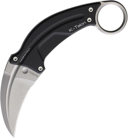 Extrema Ratio K-Talon Karambit Fixed Blade Knife N690 Stonewash Blade Black Aluminum Handle Tactical Pros by Extrema Ratio