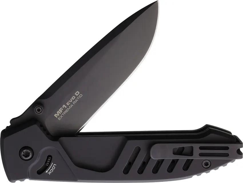 Extrema Ratio MF1 EVO D Linerlock Knife Black Bohler N690 Drop Point Hidden Lock Elite Tactical EDC by Extrema Ratio