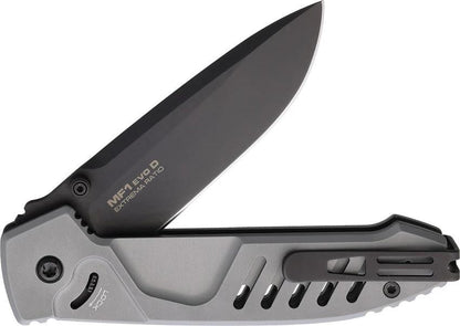 Extrema Ratio MF1 EVO D Linerlock Knife With Hidden Lock Bohler N690 Drop Point Tactical Gray Aluminum Handle For Pros by Extrema Ratio