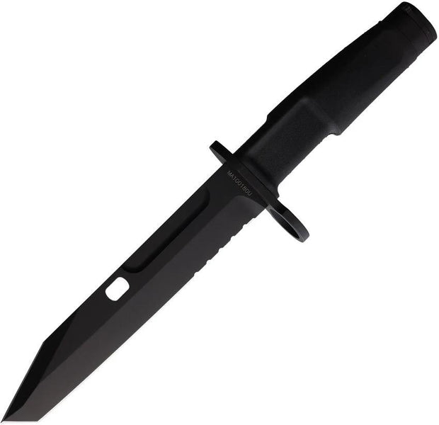 Extrema Ratio Fulcrum Combat Knife Black 7.13in N690 Tactical Tanto With Forprene Handle And MOLLE Sheath by Extrema Ratio