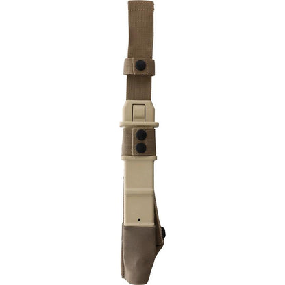 Extrema Ratio Fulcrum Desert Combat Knife Satin Partially Serrated N690 Tanto Forprene Tan Handle MOLLE Sheath Tactical by Extrema Ratio