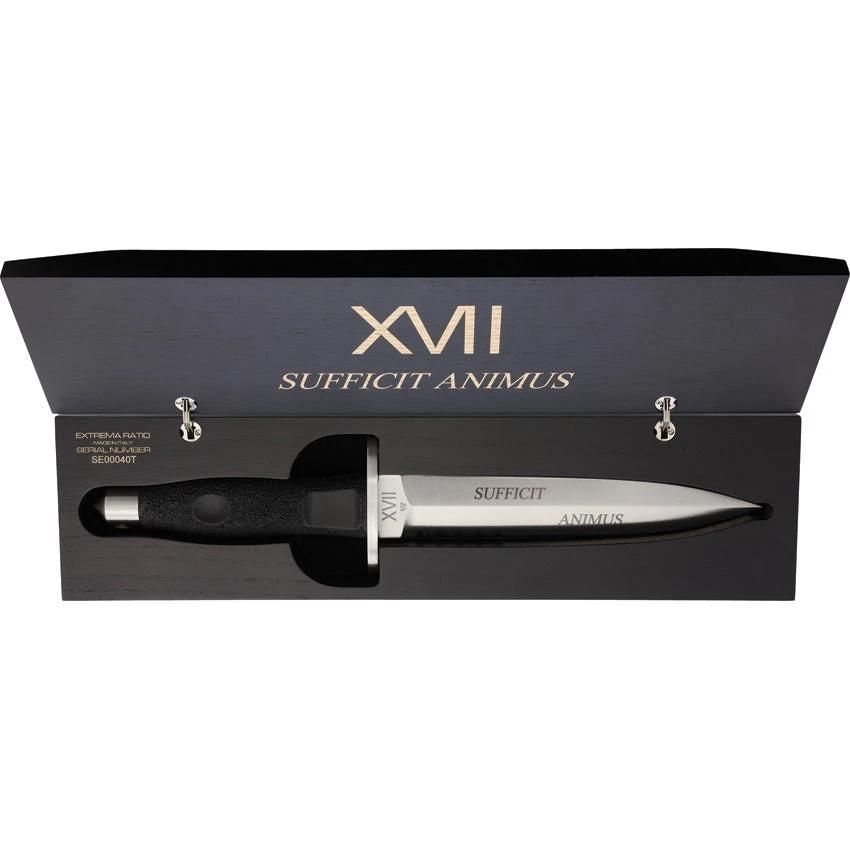 Extrema Ratio ADRA 17 Special Ed Storm Dagger Knife Numbered Edition Satin Bohler N690 Blade Wooden Case For Collectors by Extrema Ratio