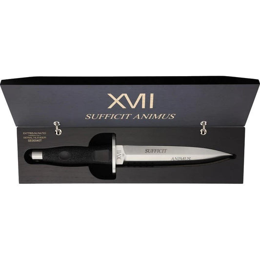 Extrema Ratio ADRA 17 Special Ed Storm Dagger Knife Numbered Edition Satin Bohler N690 Blade Wooden Case For Collectors by Extrema Ratio