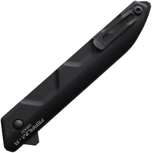 Extrema Ratio Ferrum Rescue Linerlock Knife Pro Grade Triple Blade Glass Breaker Black Aluminum N690 Rescue Pros by Extrema Ratio