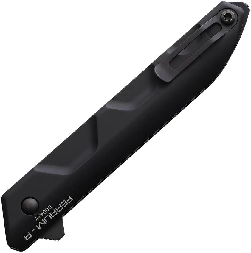 Extrema Ratio Ferrum Rescue Linerlock Knife Pro Grade Triple Blade Glass Breaker Black Aluminum N690 Rescue Pros by Extrema Ratio