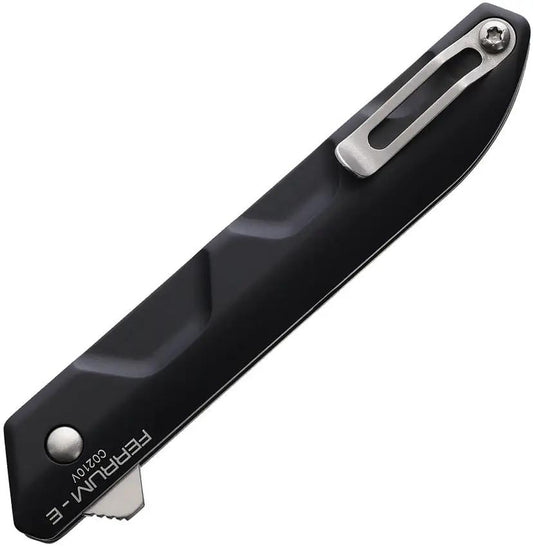Extrema Ratio Ferrum E Linerlock Knife For EDC Enthusiasts With Black Anodized Handle And 3 Inch Satin Bohler N690 Blade by Extrema Ratio