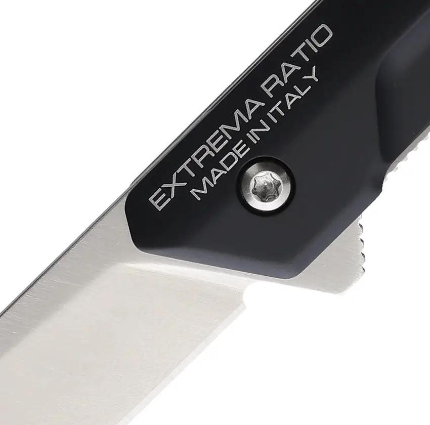 Extrema Ratio Ferrum E Linerlock Knife For EDC Enthusiasts With Black Anodized Handle And 3 Inch Satin Bohler N690 Blade by Extrema Ratio