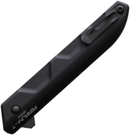 Extrema Ratio Ferrum T Linerlock Tactical EDC Knife With 2.88in N690 Blade, Geo-Camo MIL-C-13924 Black Aluminum by Extrema Ratio