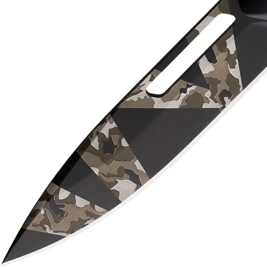 Extrema Ratio Ferrum T Linerlock Tactical EDC Knife With 2.88in N690 Blade, Geo-Camo MIL-C-13924 Black Aluminum by Extrema Ratio