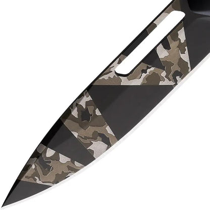 Extrema Ratio Ferrum T Linerlock Tactical EDC Knife With 2.88in N690 Blade, Geo-Camo MIL-C-13924 Black Aluminum by Extrema Ratio